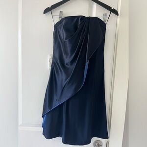 ALEXIS MABILLE Chic Midnight Blue Strapless Dress XXS